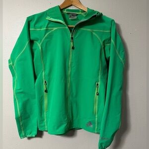 Eddie Bauer First Ascent Green Windbreaker Rain Jacket Nylon Coat Women’s XS